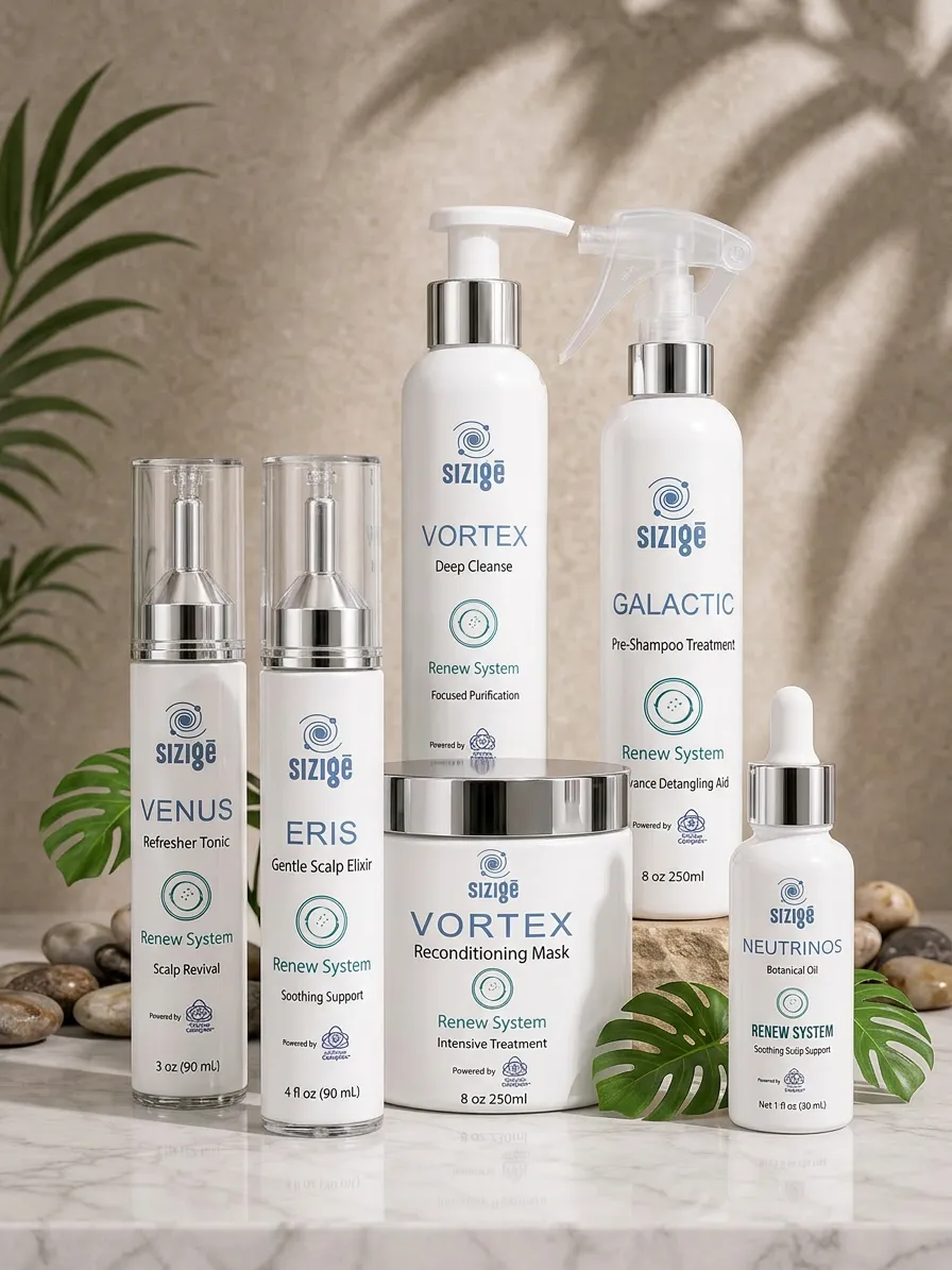 The Sizige Renew System lineup, including Vortex, Galactic and Neutrinos