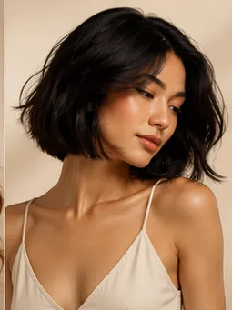 Model with a sculpted, polished style