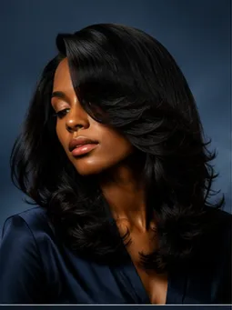 Model with strong, resilient hair