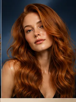Portrait of a model with full, vital hair